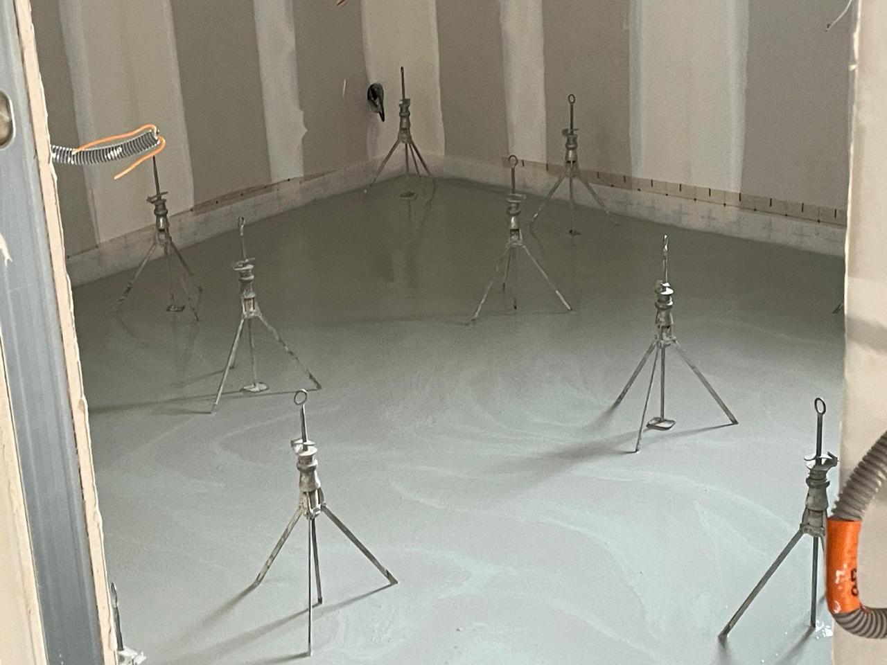 Chantier chape liquide - Ovalpro